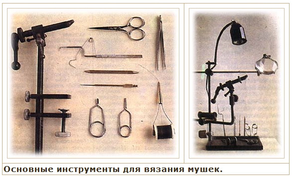 Инструменты для вязания мушек для нахлыста